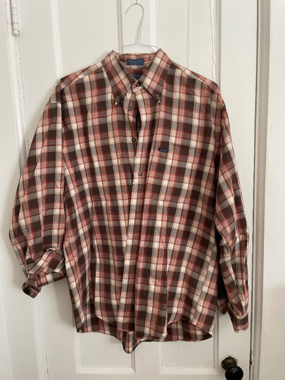 Faconnable large plaid button down